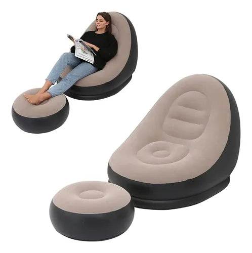 SILLON INFLABLE CON POSA PIES