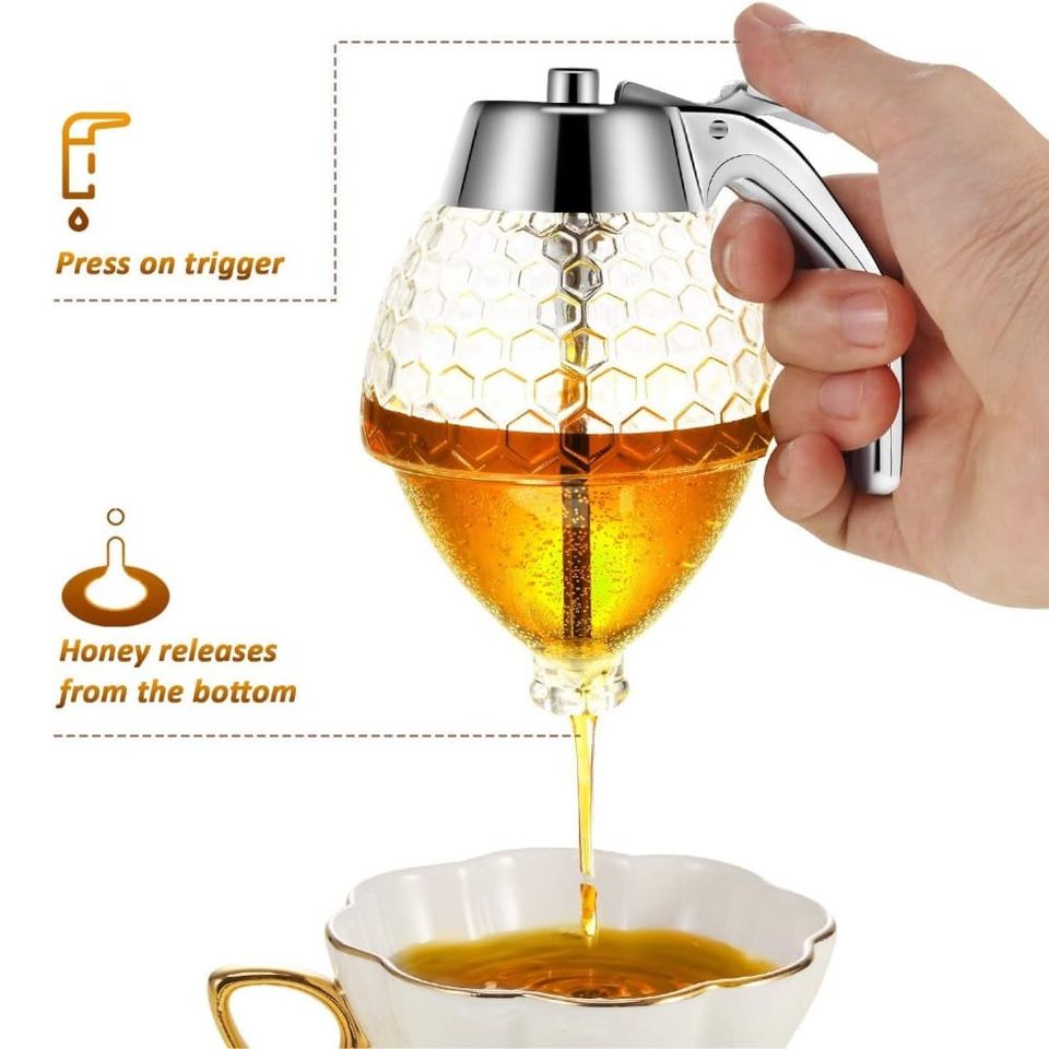 DISPENSADOR DE MIEL CON SOPORTE