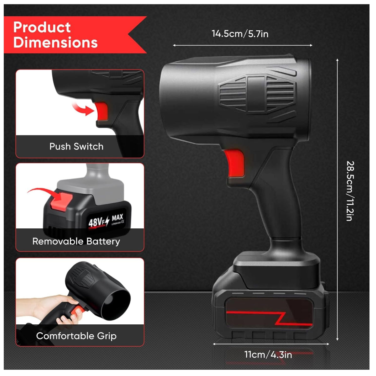 MINI SOPLADOR ELECTRICO INALAMBRICO 2 BATERIAAS