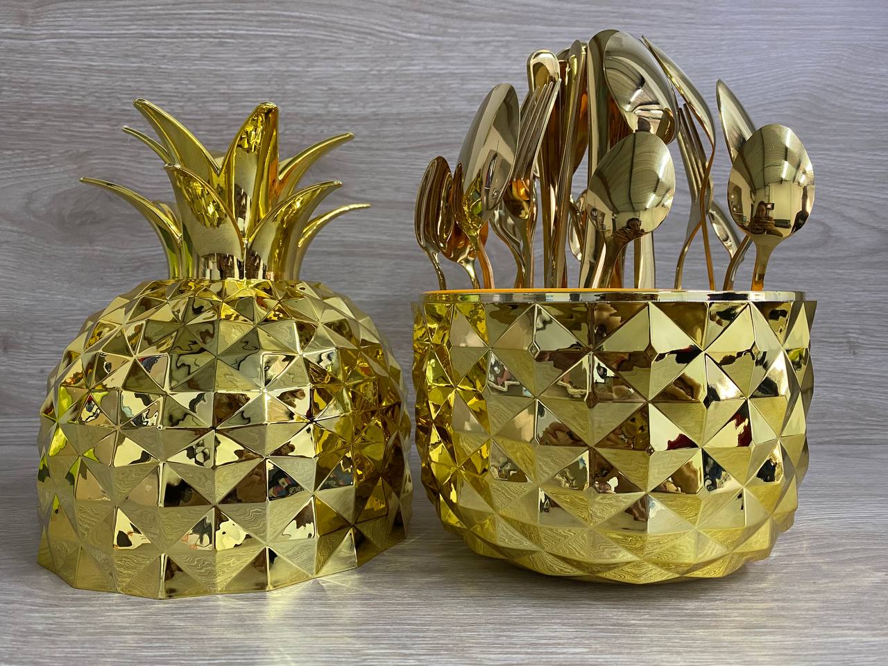 JUEGO DE CUBIERTOS HUEVO PIÑA X 24