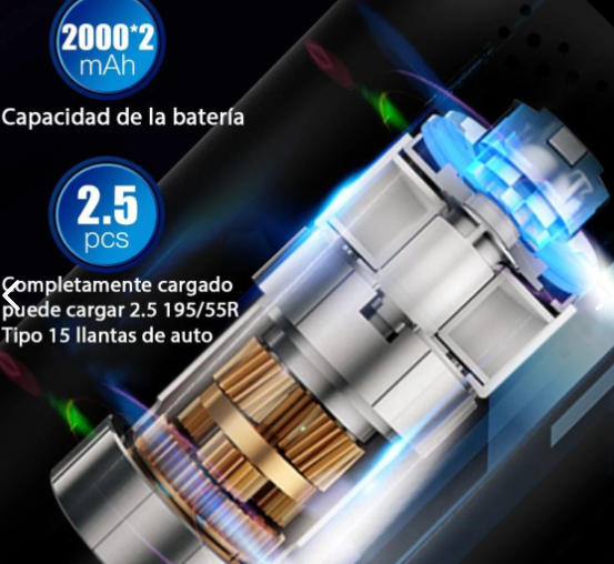 COMPRESOR DE LLANTAS RECARGABLE