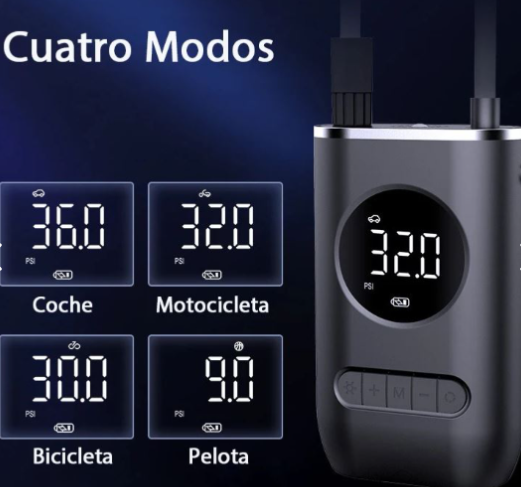 COMPRESOR DE LLANTAS RECARGABLE